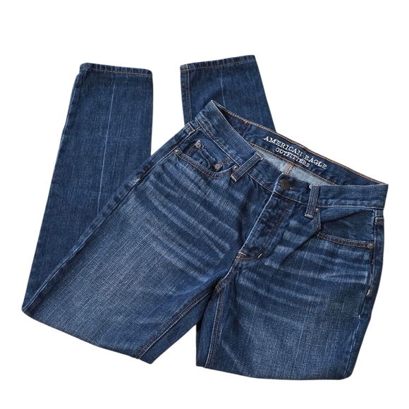 American Eagle Outfitters Women's High Rise Dark Blue Jeans - Picture 1 of 4